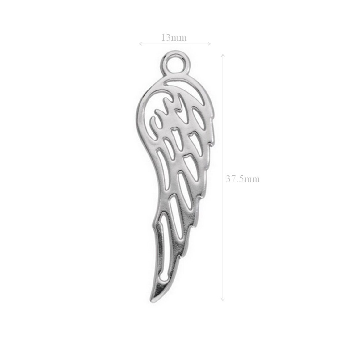sterling silver charm wing