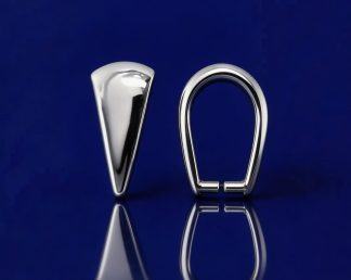 Sterling Silver Pinch Bails for Pendants 9mm Necklace Jewelry Making Beading Findings High Quality