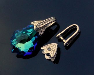 Sterling Silver Pinch Bails for Pendants and Necklaces Jewelry Making Beading Findings High Quality