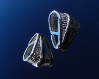 Sterling Silver Pendant Bail with Open Loop, Necklace Enhancer Finding Jewelry Crafts Making Supplies