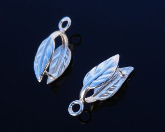 Sterling Silver Pinch Bail for Pendant Floral Design for Swarovski Crystal or Other Beads High Quality