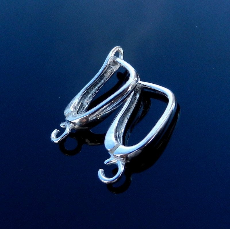 Hand Finished Sterling Silver Lever Back Earring Wires Euro Style