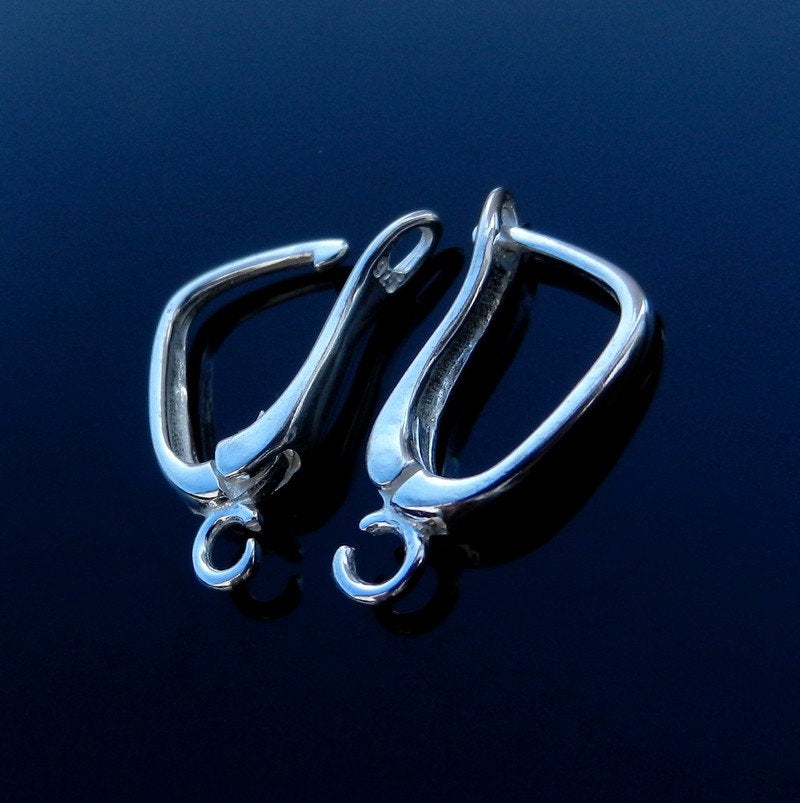 Hand Finished Sterling Silver Lever Back Earring Wires Euro Style