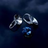 Sterling Silver Lever Back earrings 925 for Swarovski Crystals 1122 Rivoli 12mm