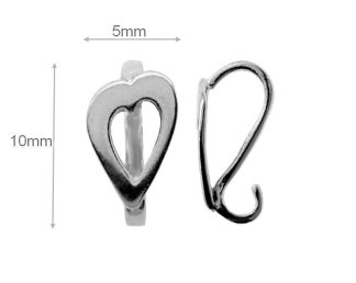 Sterling Silver Pinch Bails Pendant Bails Necklace Bails for Necklaces Jewelry Making Beading Findings Bails