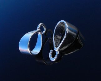 Sterling Silver Pinch Bails Pendant Bails 10.7mm Necklace Bails for Necklaces Jewelry Making Beading Findings Bails