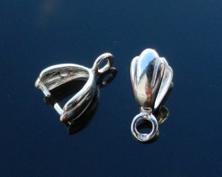 Sterling Silver Pinch Bails for Pendants 11mm Necklace Jewelry Making Beading Findings High Quality
