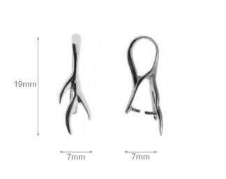 Sterling Silver Pinch Bails High Quality Pendant 19mm Necklace Bails for Jewelry Making Beading Findings High Quality
