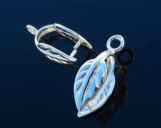 Sterling Silver Pinch Bail for Pendant Floral Design for Swarovski Crystal or Other Beads High Quality
