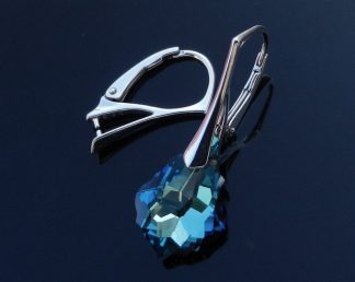 High Quality Sterling Silver Lever Back Ear Wires with Pinch Bail for Swarovski Crystals or Other Beads