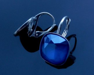 EXCLUSIVE Sterling Silver Lever Back earrings for Swarovski Crystals 4470 Square or other 12mm beads