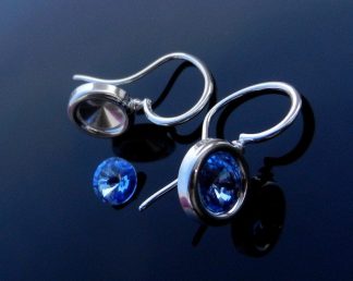 High Quality Sterling Silver Earring Hooks Ear Wires for Swarovski Rivoli SS39 Crystals 8mm Jewelry Supplies