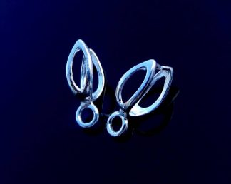Sterling Silver Pinch Bails for Pendants and Necklaces Jewelry Making Beading Findings High Quality