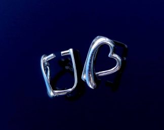 Sterling Silver Heart Pendant 11mm Pinch Bails for Necklaces Jewelry Making Beading Findings High Quality