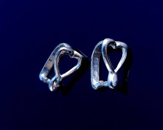 Sterling Silver Pinch Bails Pendant Bails Necklace Bails for Necklaces Heart Love Jewelry Making Beading Findings Bails