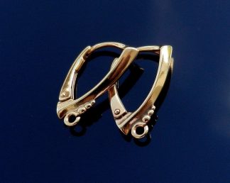 High Quality 24k Gold Vermeil Lever Back Ear Wires over Sterling Silver Europe Leverback