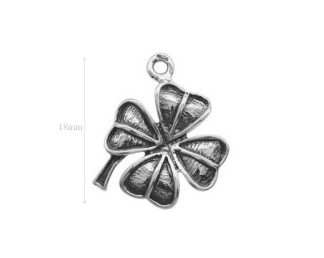 Sterling Silver Four Leaf Clover Charms Pendants for Bracelet High Quality