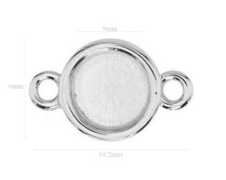 Beauty Sterling Silver Connector for Bracelet 5mm jewelry supplies