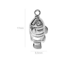 Sterling Silver Fish Charms Pendants for Bracelet an Earrings