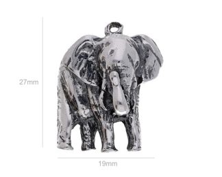 Sterling Silver Charm Elephant Charm Charms Pendants for Bracelet and Pendant Jewelry Making & Beading Charms