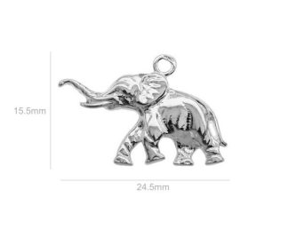 Sterling Silver Elephant Charms Pendants for Bracelet High Quality