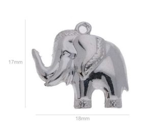 Sterling Silver Elephant Charms For Earrings Pendants High Quality