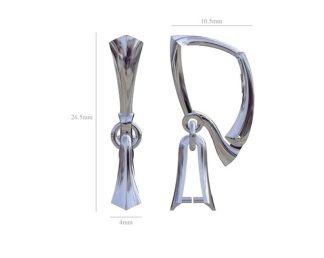 Sterling Silver Lever Backs earwires with Pinch Bail for Swarovski Crystals or other beads