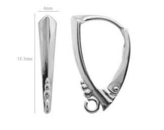 High Quality 24k Gold Vermeil Lever Back Ear Wires over Sterling Silver Europe Leverback