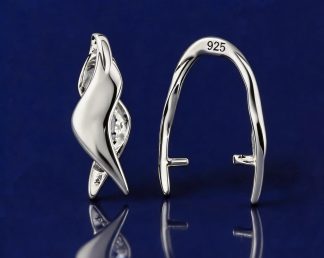 Exclusive Large Sterling Silver Pinch Bail 18mm for Pendant Jewelry Findings